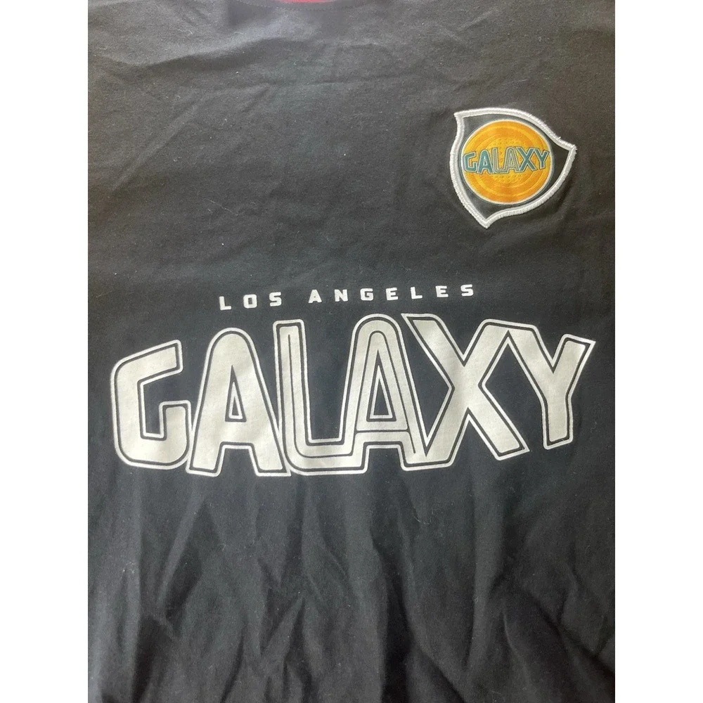 NEW Los Angeles Galaxy T-shirt MLS Soccer Black Logo Men's Small New With Tags
